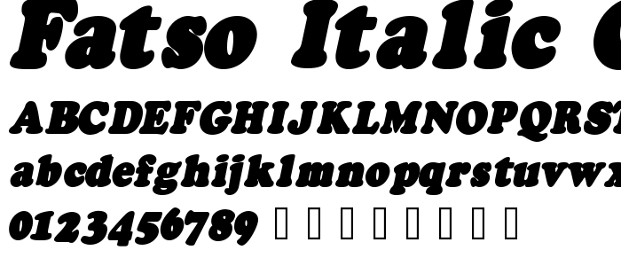 Fatso Italic CS font